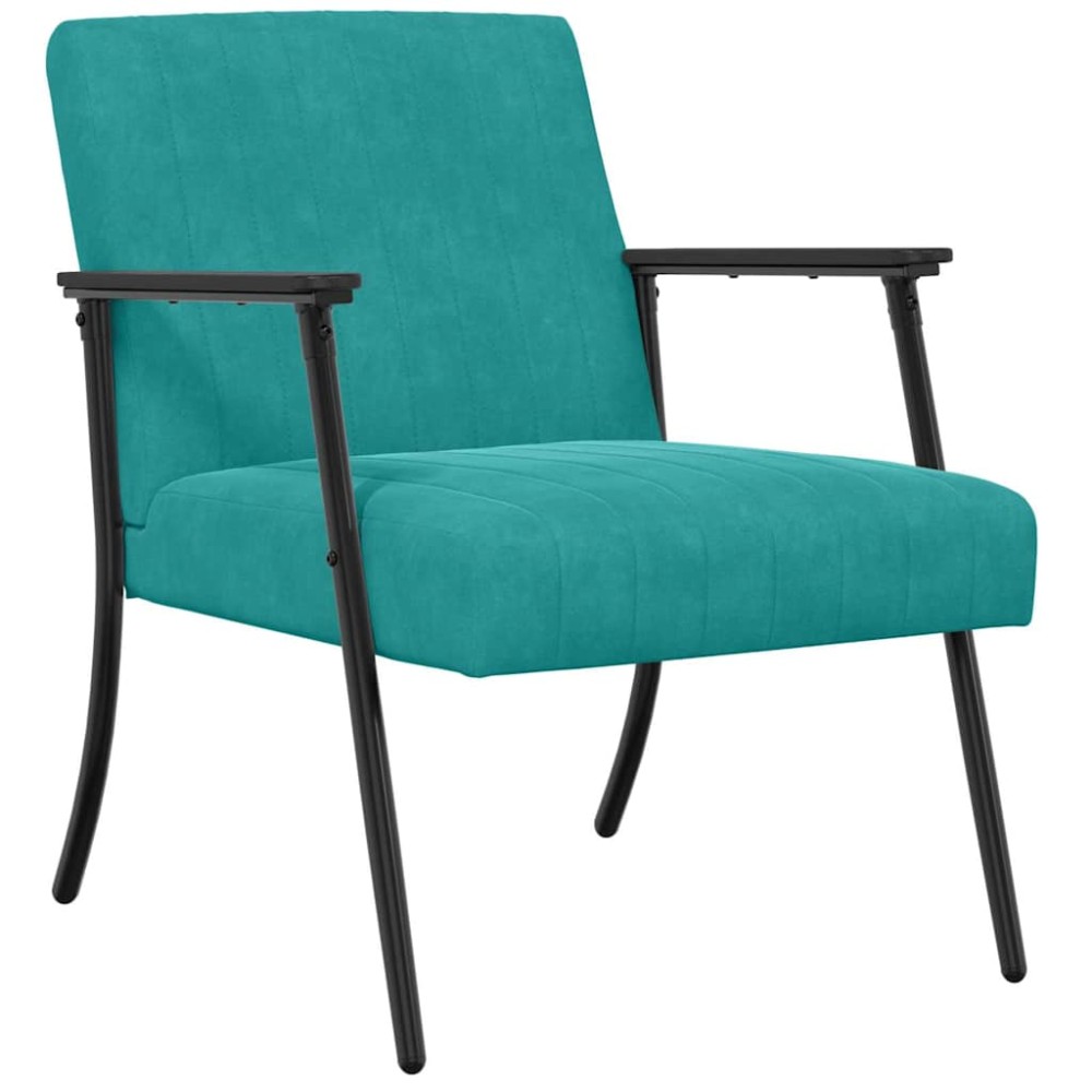 vidaXL Πολυθρόνα Τιρκουάζ 59 x 75 x 78 εκ Βελούδο