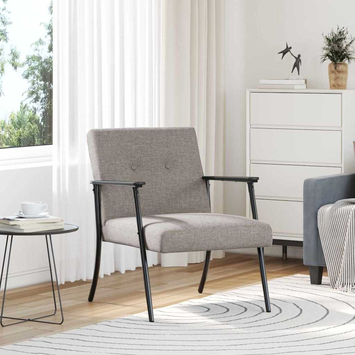 vidaXL Πολυθρόνα Taupe ύφασμα