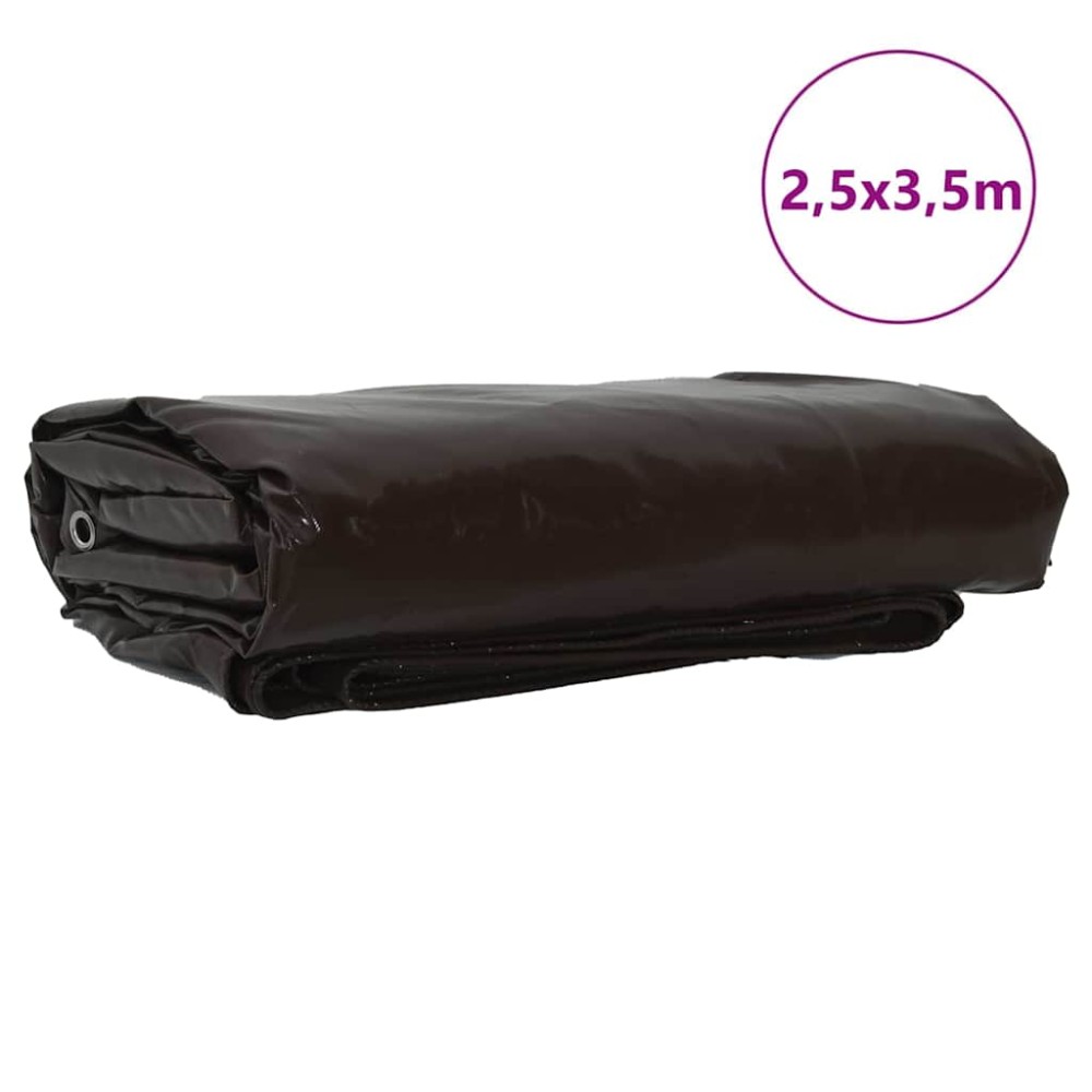 vidaXL Τέντα 650g / m² Καφέ 2,5 x 3,5 m Καμβάς με επικάλυψη PVC