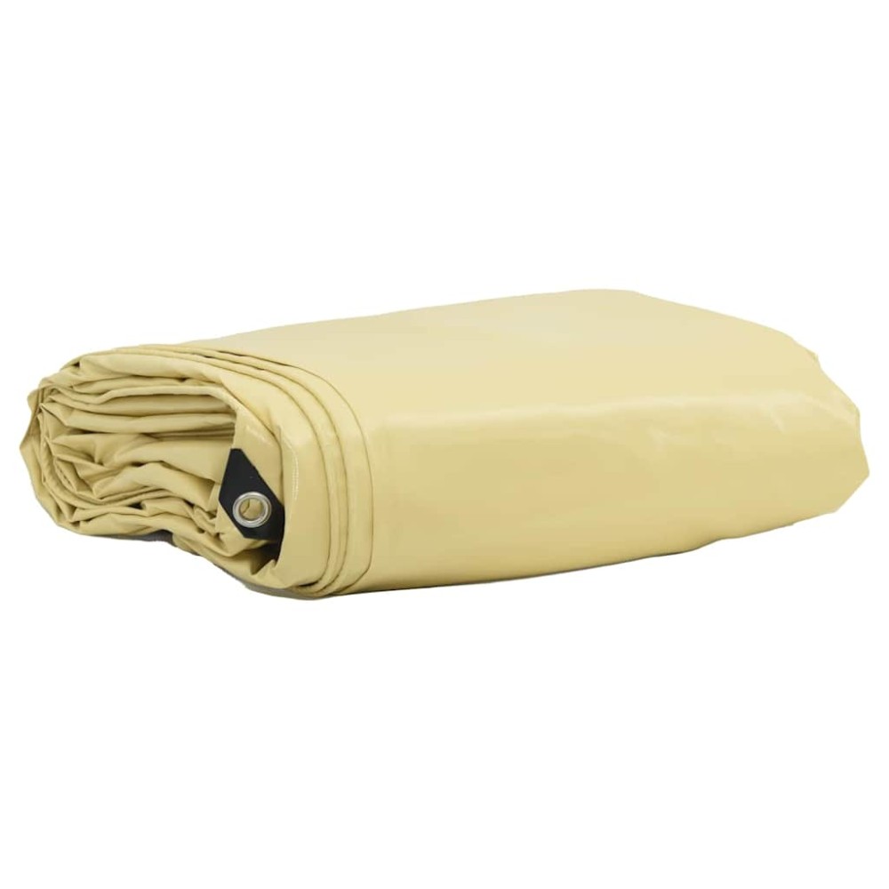 vidaXL Τέντα 650g / m² Μπεζ 1 x 2,5 m Καμβάς με επικάλυψη PVC