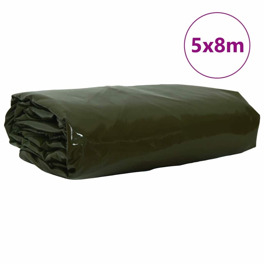 vidaXL Τέντα 650g / m² Ελιά Πράσινη 5 x 8 m Καμβάς με επικάλυψη PVC