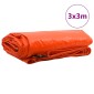 vidaXL Τέντα 650g / m² Πορτοκαλί 3 x 3 m Καμβάς με επικάλυψη PVC