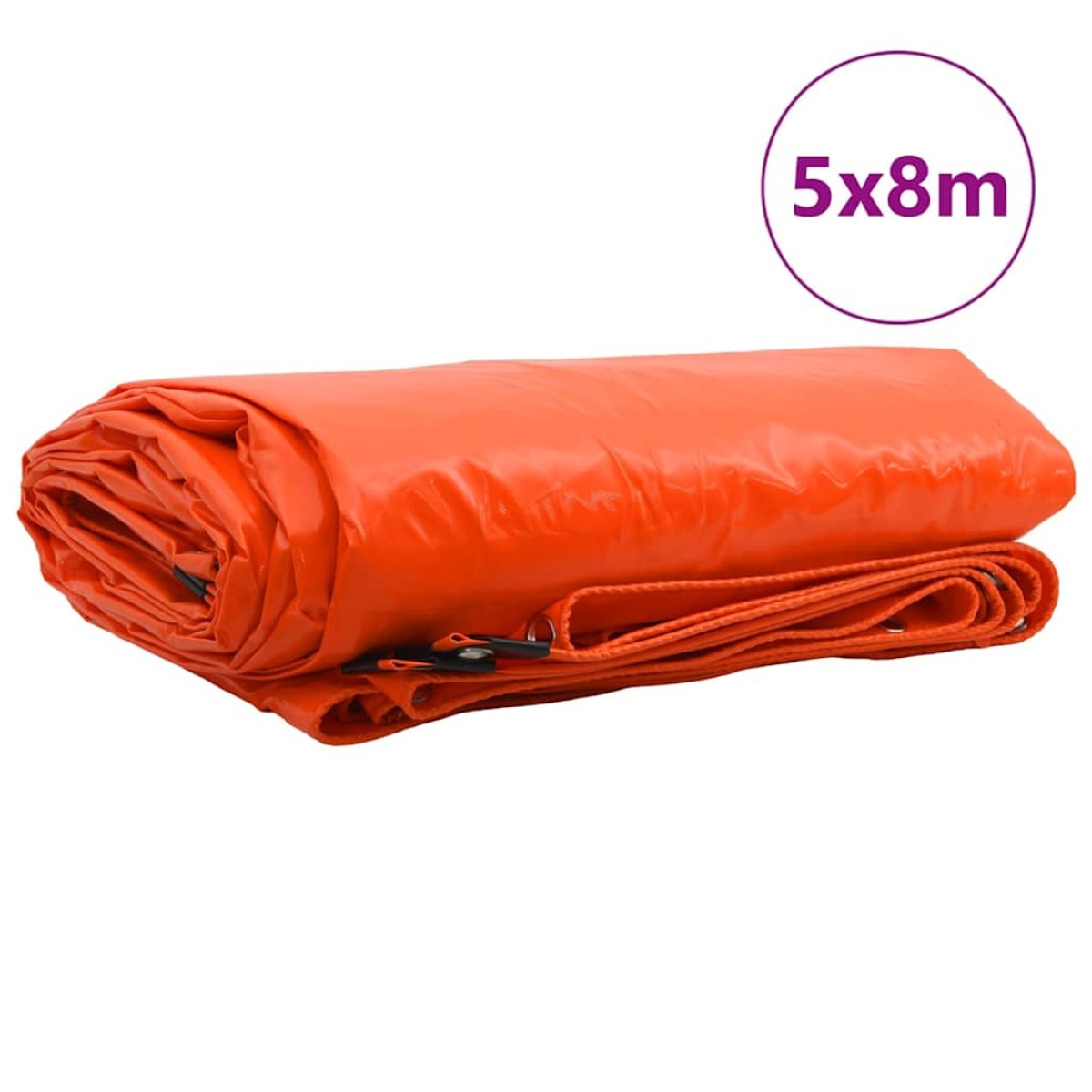 vidaXL Τέντα 650g / m² Πορτοκαλί 5 x 8 m Καμβάς με επικάλυψη PVC