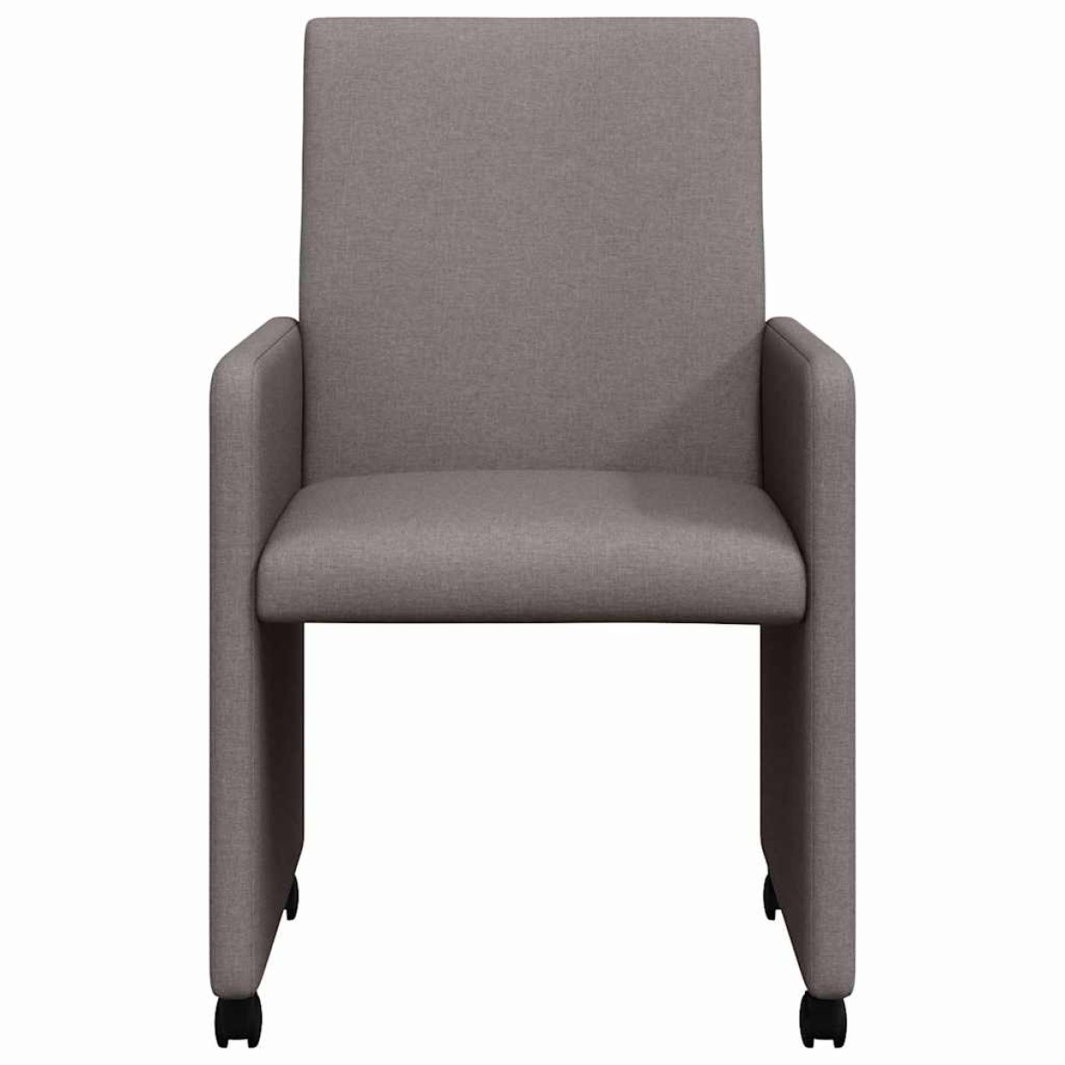 vidaXL Καρέκλες Φαγητού με Ρόδες 2 τμχ. ύφασμα Taupe 57 x 66 x 94 εκ
