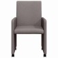 vidaXL Καρέκλες Φαγητού με Ρόδες 2 τμχ. ύφασμα Taupe 57 x 66 x 94 εκ