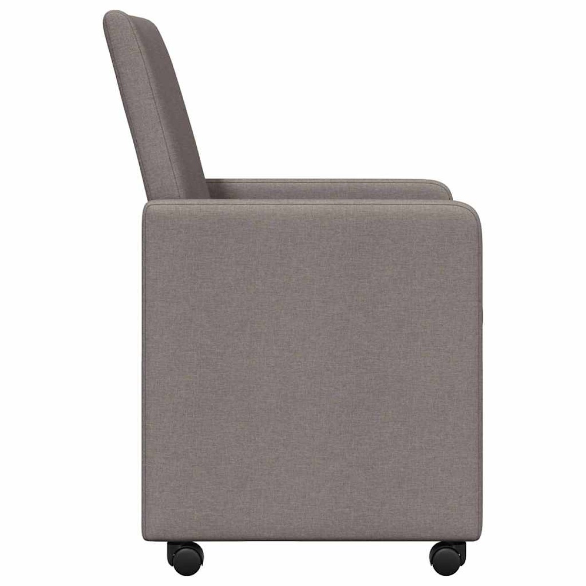 vidaXL Καρέκλες Φαγητού με Ρόδες 2 τμχ. ύφασμα Taupe 57 x 66 x 94 εκ