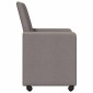 vidaXL Καρέκλες Φαγητού με Ρόδες 2 τμχ. ύφασμα Taupe 57 x 66 x 94 εκ