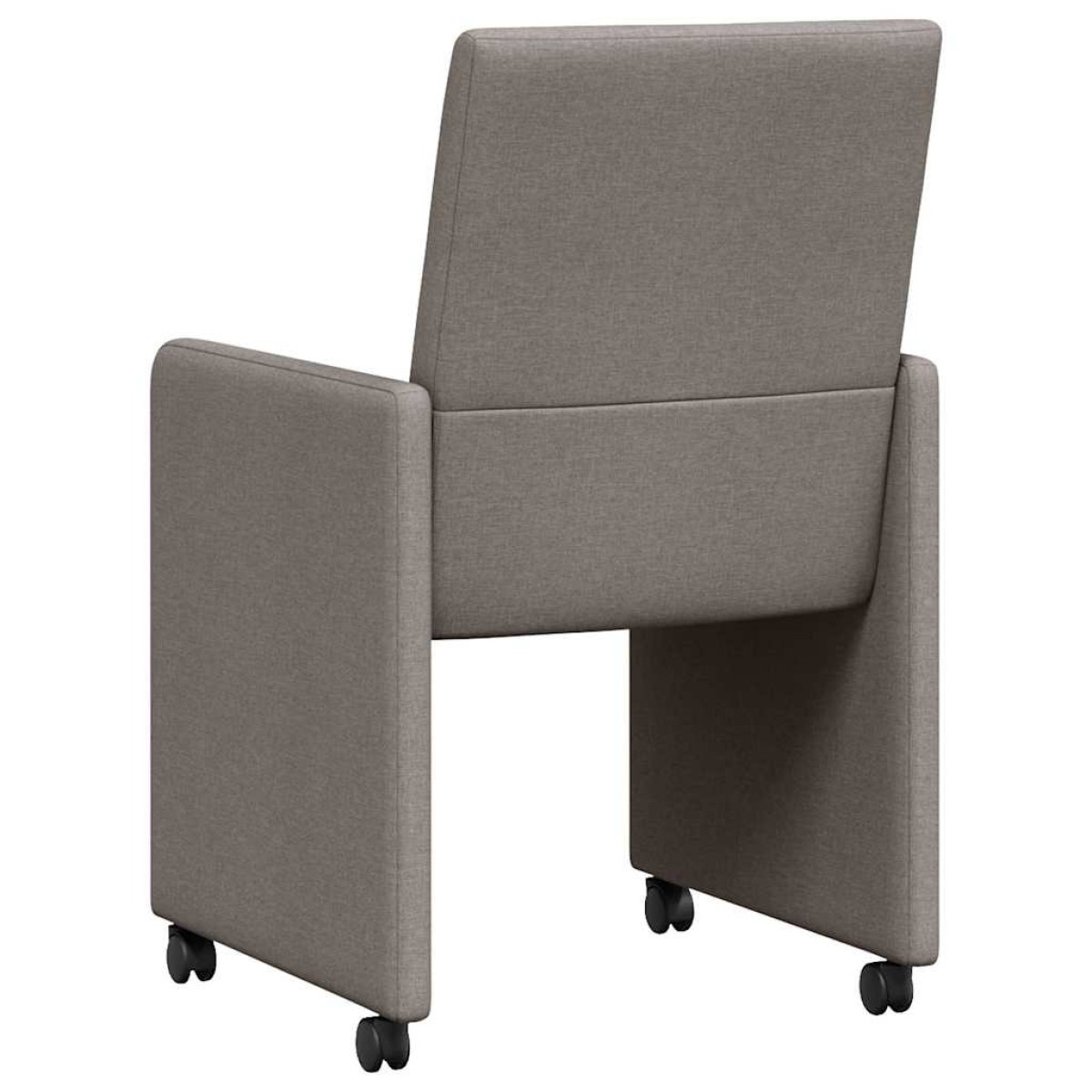 vidaXL Καρέκλες Φαγητού με Ρόδες 2 τμχ. ύφασμα Taupe 57 x 66 x 94 εκ