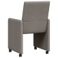 vidaXL Καρέκλες Φαγητού με Ρόδες 2 τμχ. ύφασμα Taupe 57 x 66 x 94 εκ