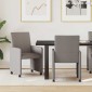 vidaXL Καρέκλες Φαγητού με Ρόδες 2 τμχ. ύφασμα Taupe 57 x 66 x 94 εκ