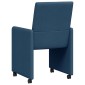 vidaXL Καρέκλες Φαγητού με Ρόδες 2 τμχ. ύφασμα Μπλε 57 x 66 x 94 εκ