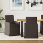 vidaXL Καρέκλες φαγητού 2 τμχ. Λινό Σκούρο γκρι 57 x 67 x 95 εκ