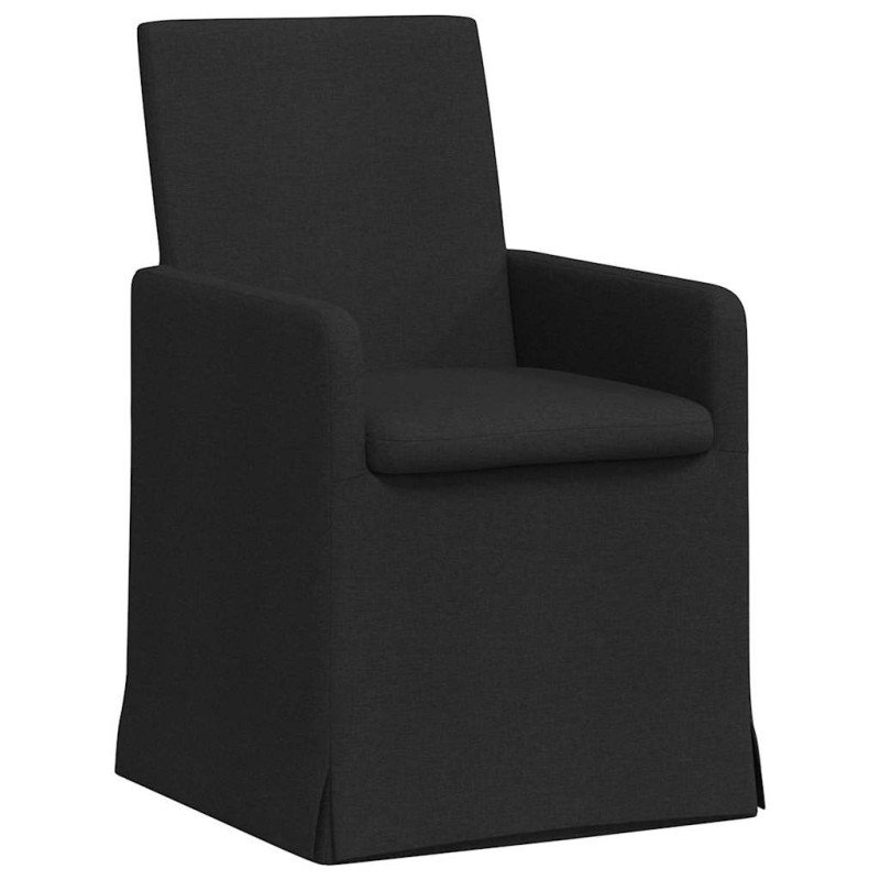 vidaXL Καρέκλες φαγητού 2 τμχ. ύφασμα Μαύρο 57 x 67 x 95 εκ