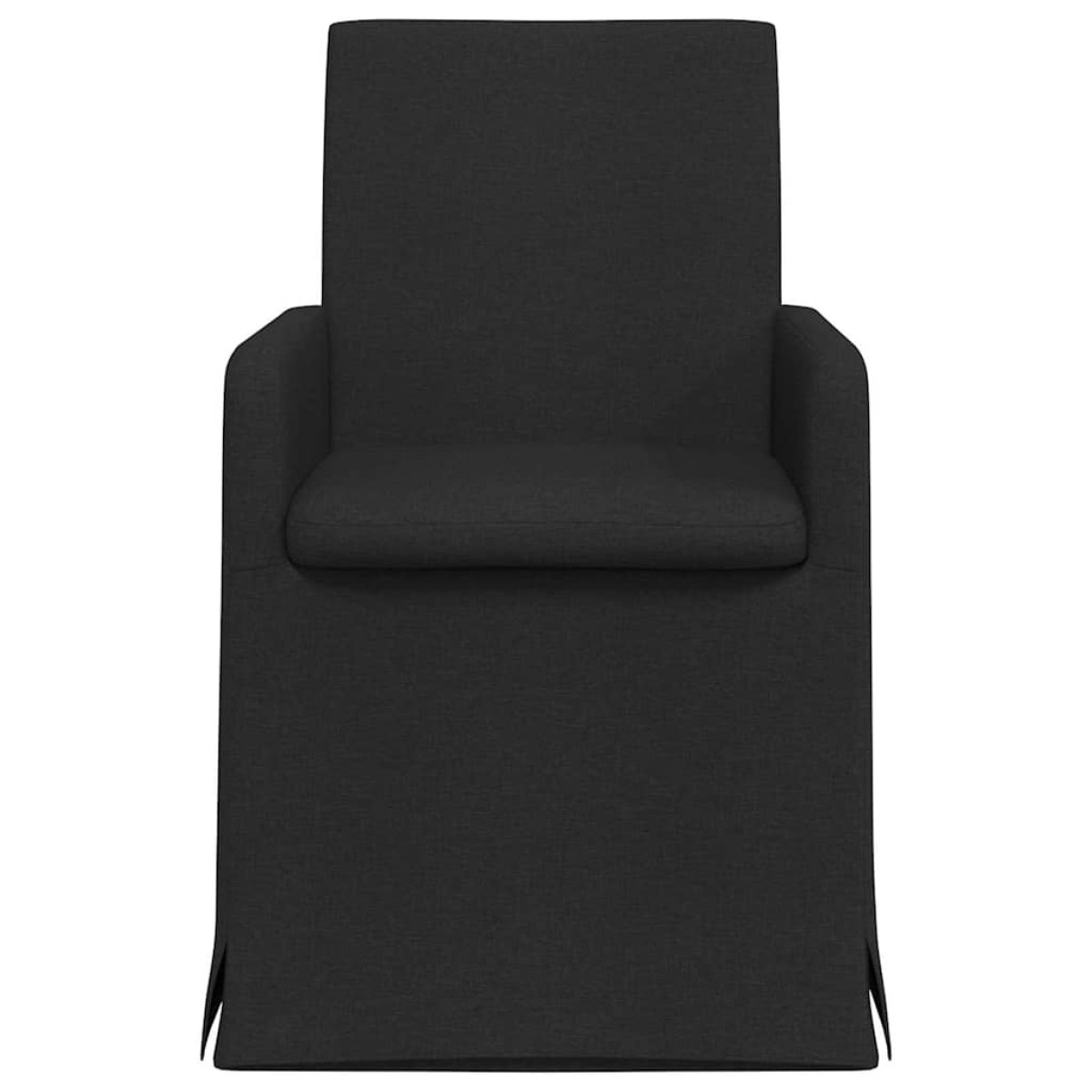 vidaXL Καρέκλες φαγητού 2 τμχ. ύφασμα Μαύρο 57 x 67 x 95 εκ