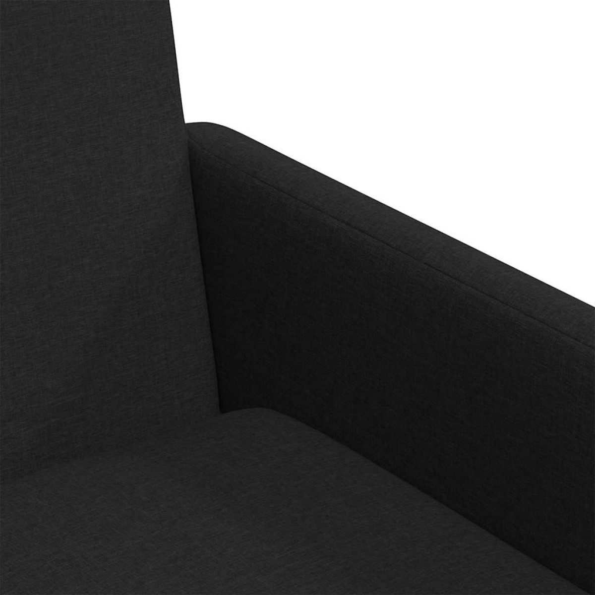vidaXL Καρέκλες φαγητού 2 τμχ. ύφασμα Μαύρο 57 x 67 x 95 εκ