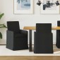 vidaXL Καρέκλες φαγητού 2 τμχ. ύφασμα Μαύρο 57 x 67 x 95 εκ