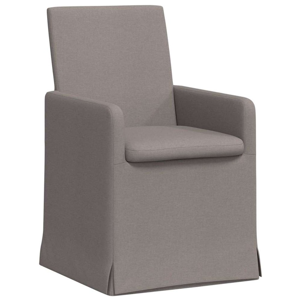 vidaXL Καρέκλες φαγητού 2 τμχ. ύφασμα Taupe 57 x 67 x 95 εκ