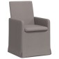 vidaXL Καρέκλες φαγητού 2 τμχ. ύφασμα Taupe 57 x 67 x 95 εκ