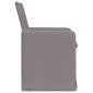 vidaXL Καρέκλες φαγητού 2 τμχ. ύφασμα Taupe 57 x 67 x 95 εκ