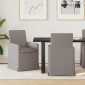 vidaXL Καρέκλες φαγητού 2 τμχ. ύφασμα Taupe 57 x 67 x 95 εκ