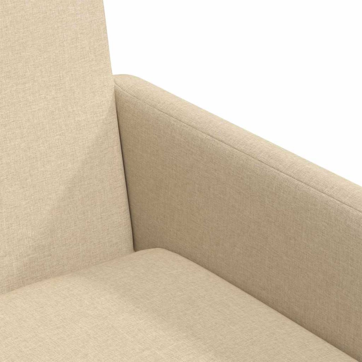 vidaXL Καρέκλες φαγητού 2 τμχ. ύφασμα Κρεμ 57 x 67 x 95 εκ