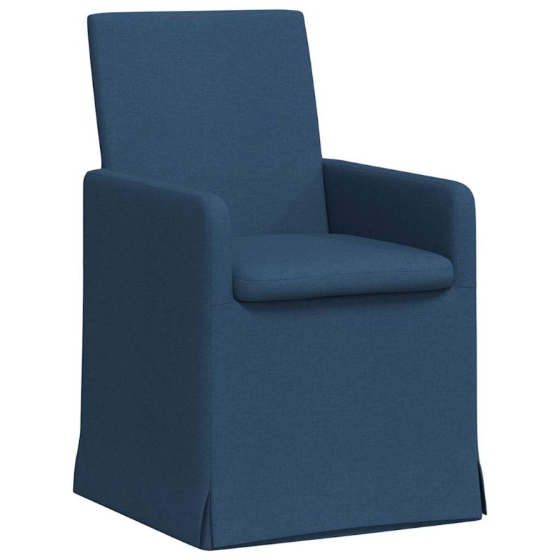 vidaXL Καρέκλες φαγητού 2 τμχ. ύφασμα Μπλε 57 x 67 x 95 εκ