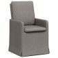 vidaXL Καρέκλες φαγητού 2 τμχ. ύφασμα Taupe 57 x 67 x 98 εκ