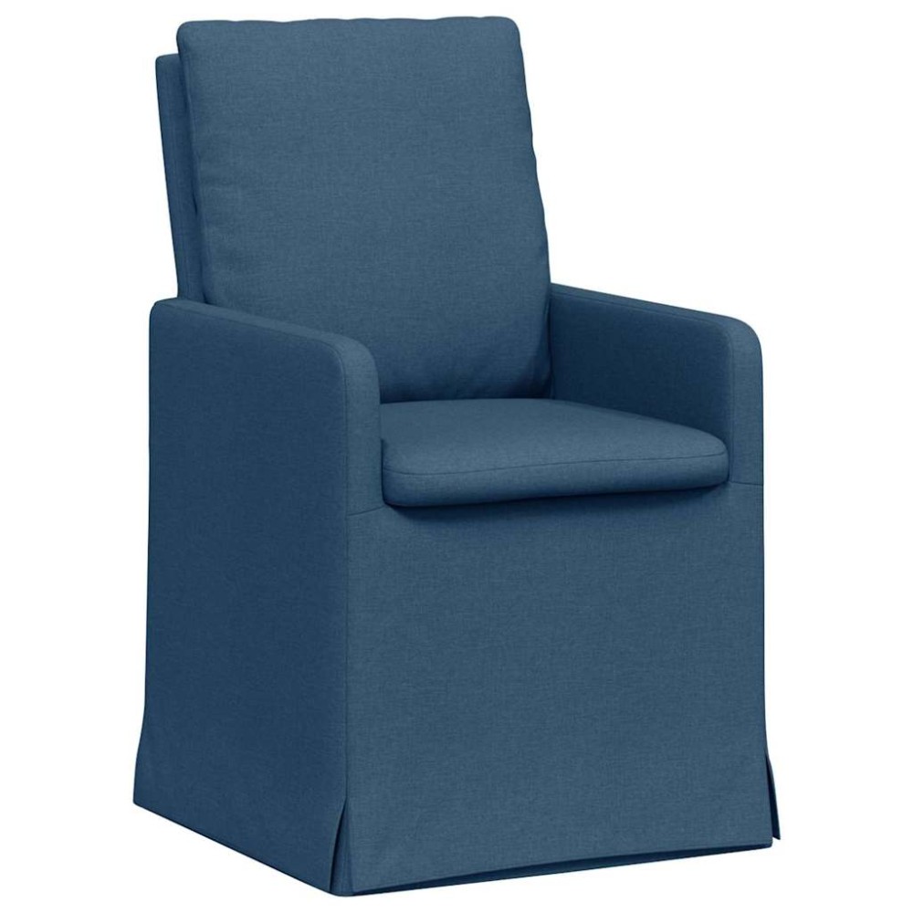 vidaXL Καρέκλες φαγητού 2 τμχ. ύφασμα Μπλε 57 x 67 x 98 εκ