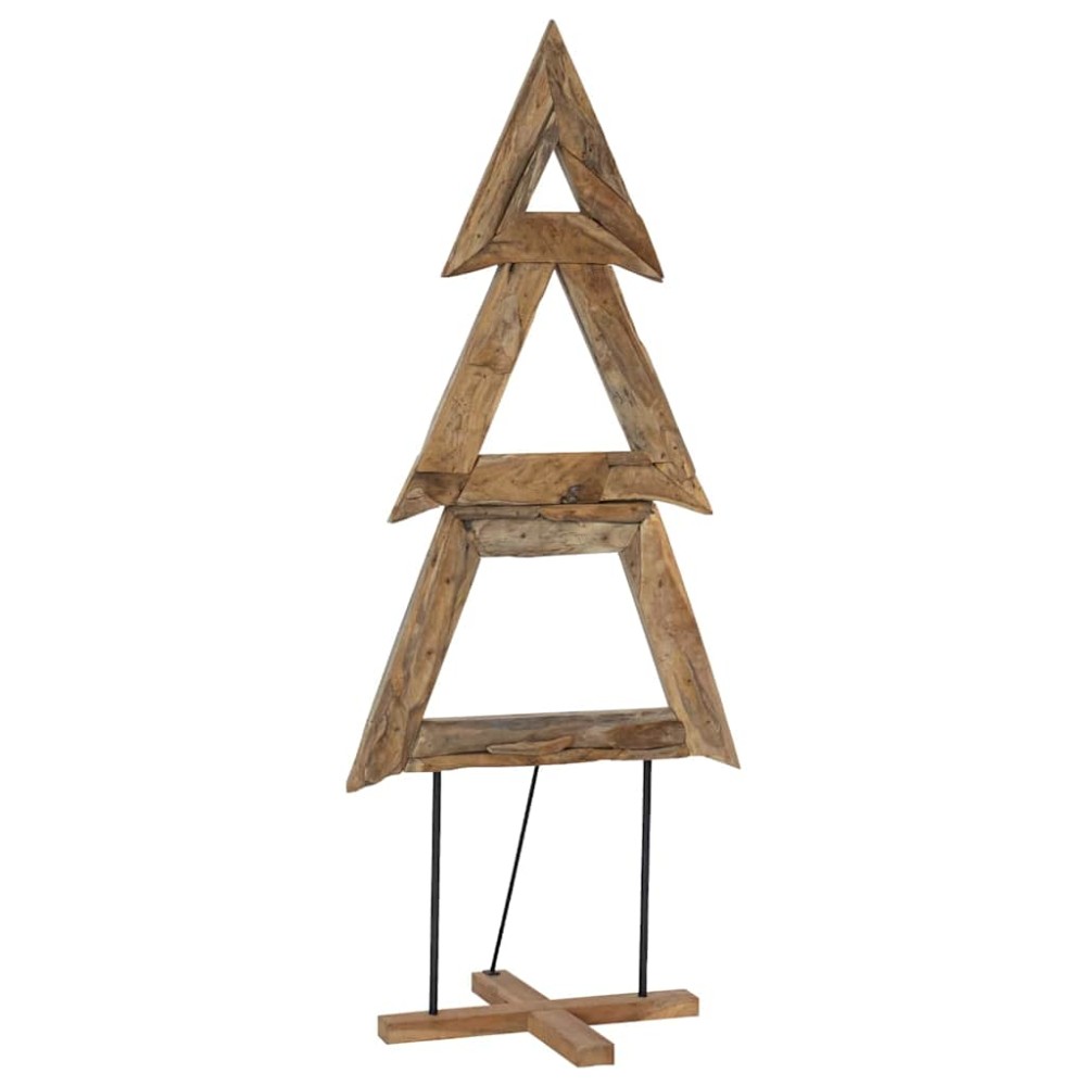 vidaXL Χριστουγεννιάτικο Δέντρο με βάση Καφέ 181 cm Μασίφ ξύλο teak