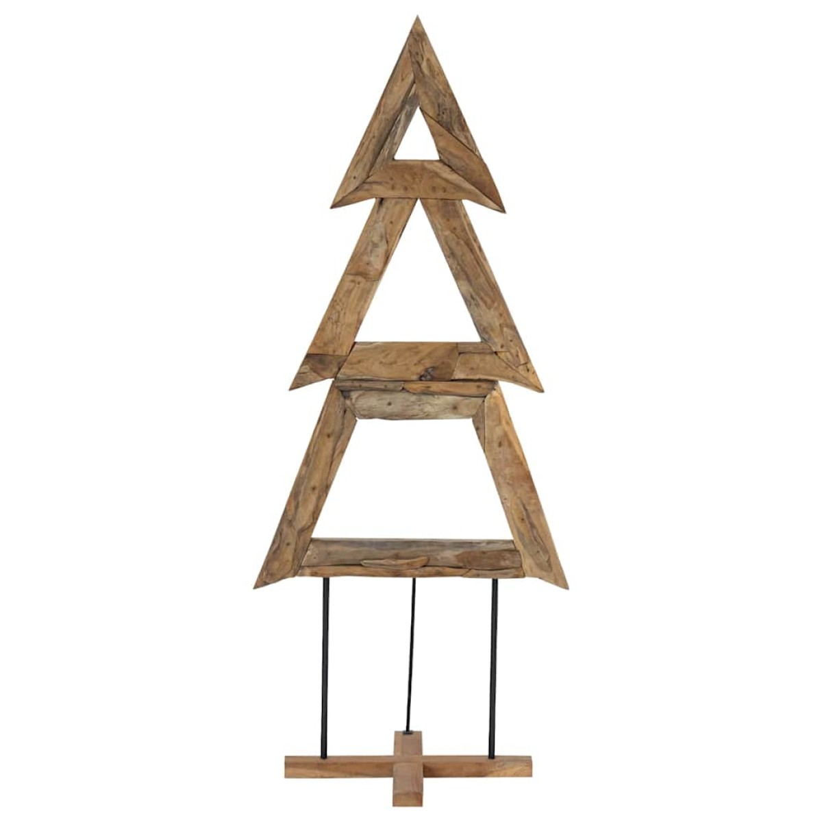 vidaXL Χριστουγεννιάτικο Δέντρο με βάση Καφέ 181 cm Μασίφ ξύλο teak