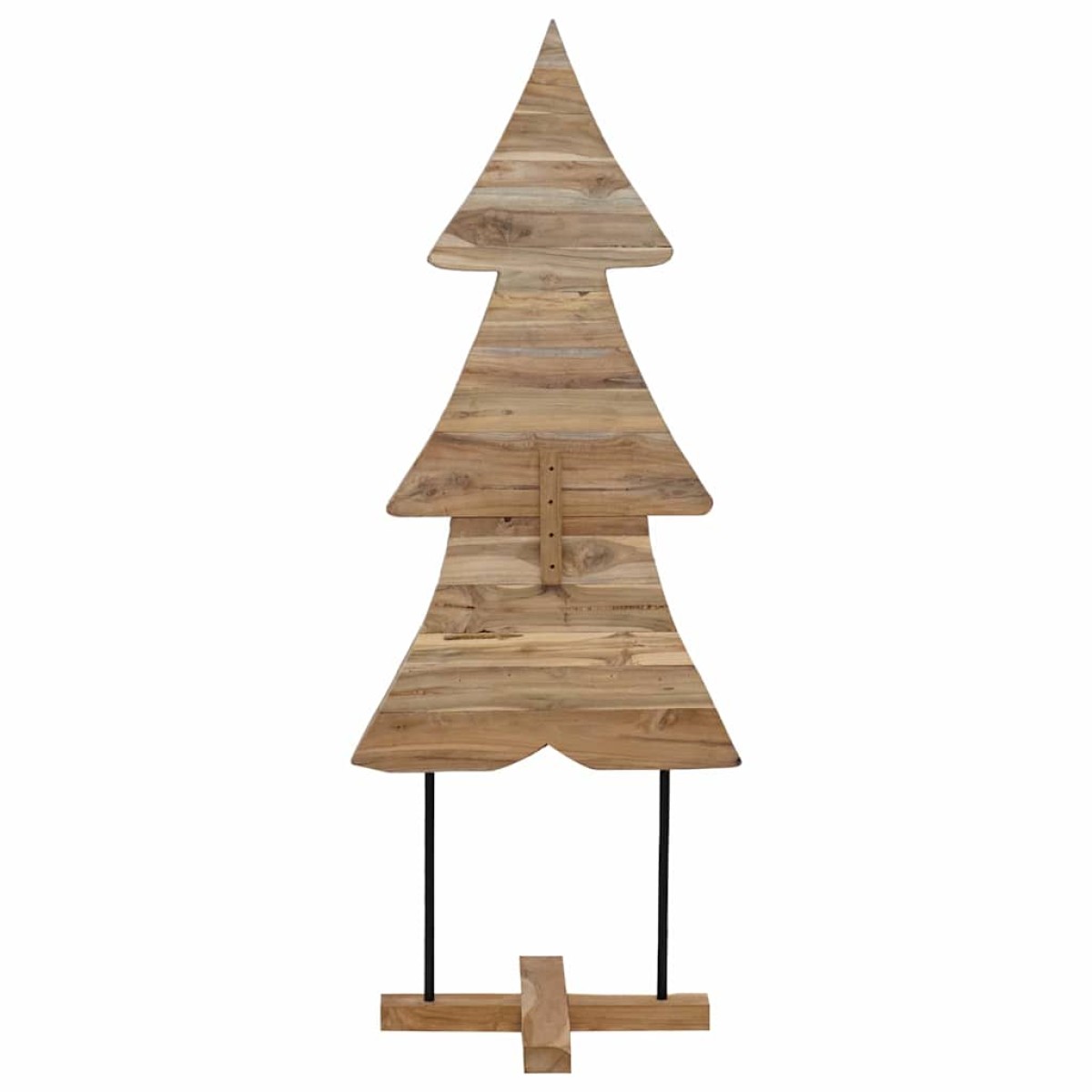 vidaXL Χριστουγεννιάτικο Δέντρο με βάση Καφέ 151 cm Μασίφ ξύλο teak