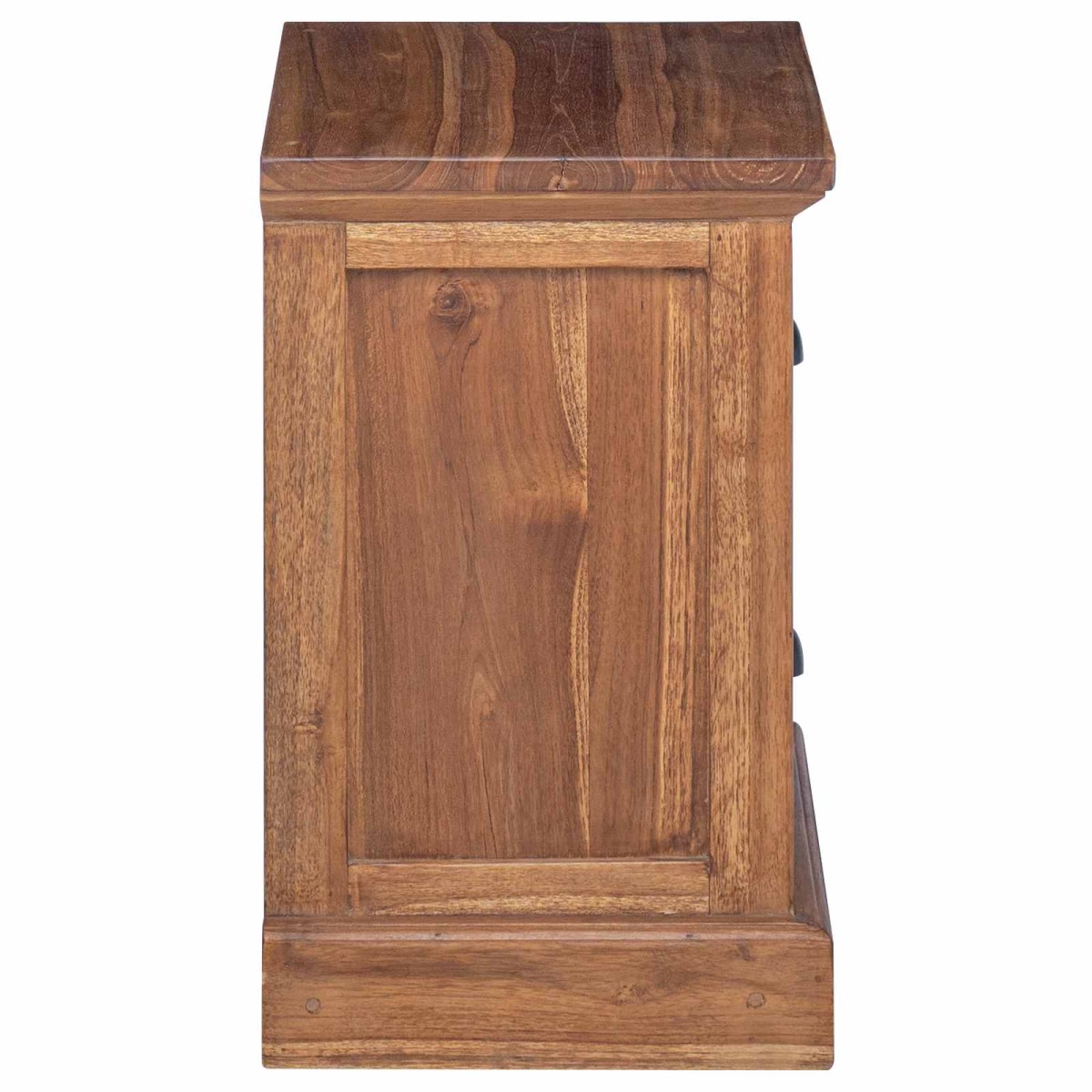 vidaXL Κομοδίνο με συρτάρι Φυσικό 40 x 30 x 50 cm Στερεό Ξύλο Τίκ