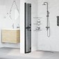 vidaXL Τοίχος Walk-In Ντους Μαύρο 70 x 6,5 x 190 εκ.