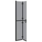 vidaXL Τοίχος Walk-In Ντους Μαύρο 70 x 6,5 x 190 εκ.