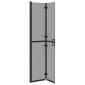 vidaXL Τοίχος Walk-In Ντους Μαύρο 80 x 6,5 x 190 εκ.