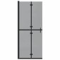 vidaXL Τοίχος Walk-In Ντους Μαύρο 80 x 6,5 x 190 εκ.