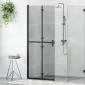 vidaXL Τοίχος Walk-In Ντους Μαύρο 80 x 6,5 x 190 εκ.
