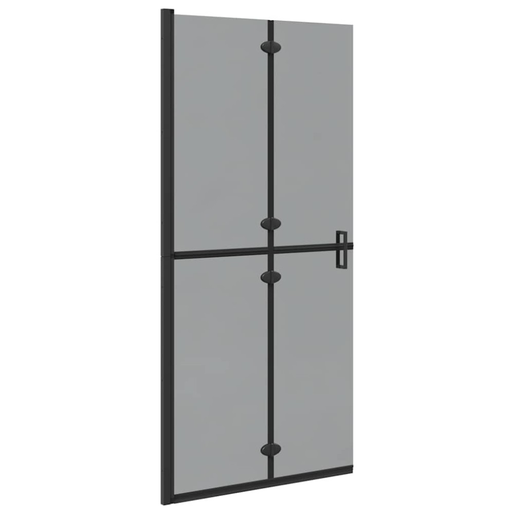 vidaXL Τοίχος Walk-In Ντους Μαύρο 90 x 6.5 x 190 εκ.