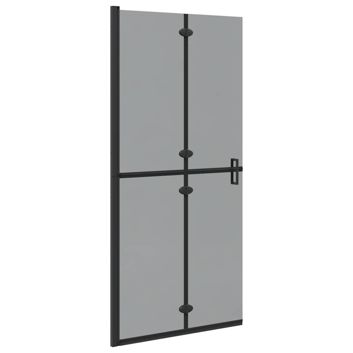 vidaXL Τοίχος Walk-In Ντους Μαύρο 90 x 6.5 x 190 εκ.
