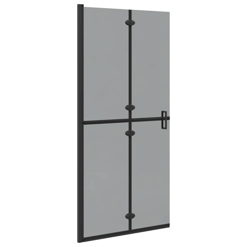 vidaXL Τοίχος Walk-In Ντους Μαύρο 90 x 6.5 x 190 εκ.