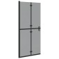 vidaXL Τοίχος Walk-In Ντους Μαύρο 90 x 6.5 x 190 εκ.