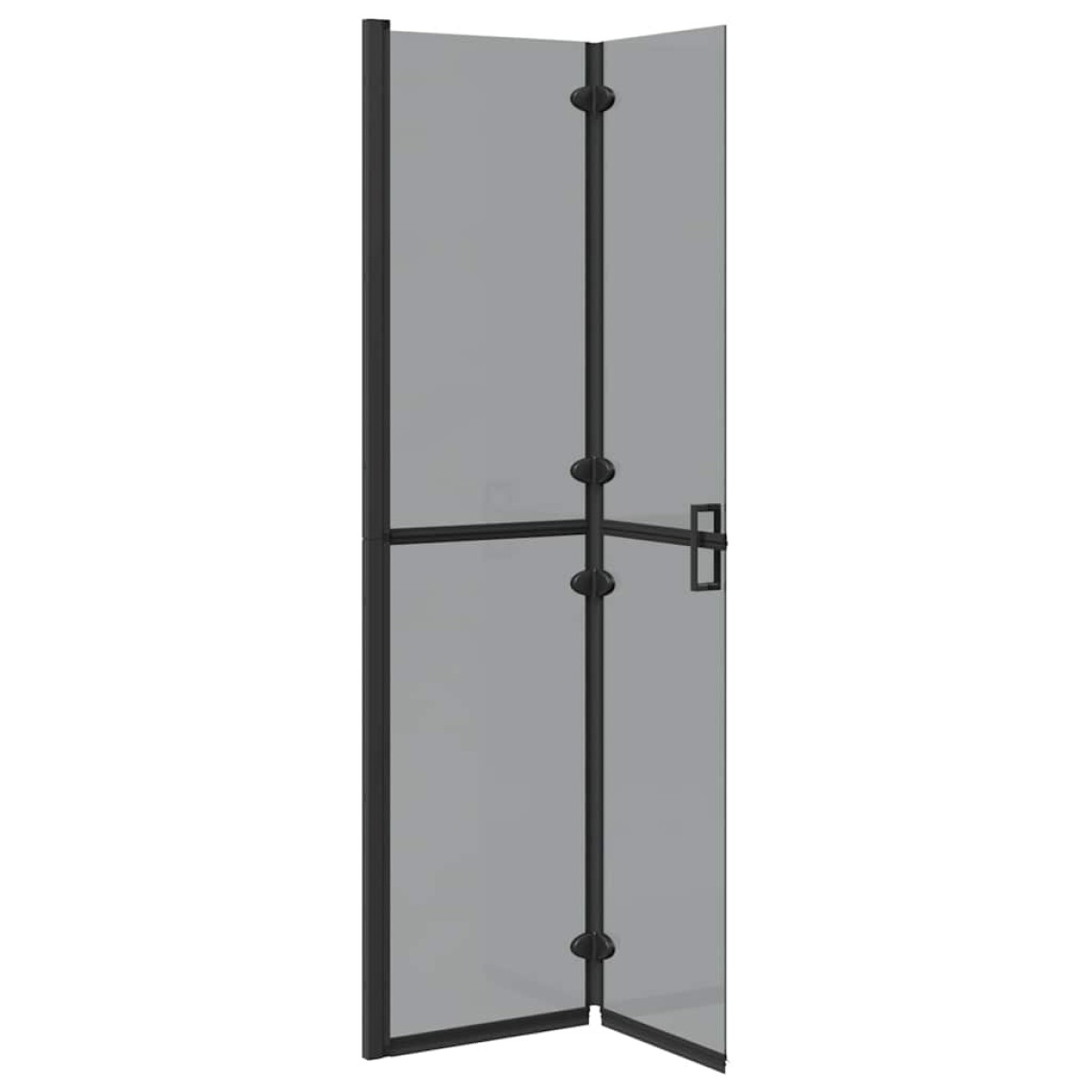 vidaXL Τοίχος Walk-In Ντους Μαύρο 90 x 6.5 x 190 εκ.