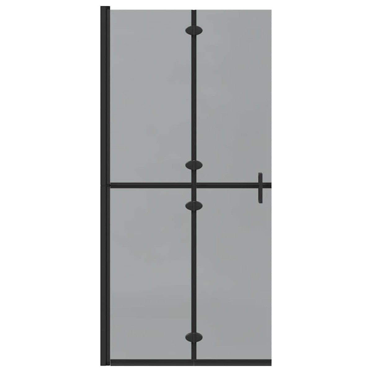 vidaXL Τοίχος Walk-In Ντους Μαύρο 90 x 6.5 x 190 εκ.