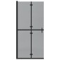 vidaXL Τοίχος Walk-In Ντους Μαύρο 90 x 6.5 x 190 εκ.