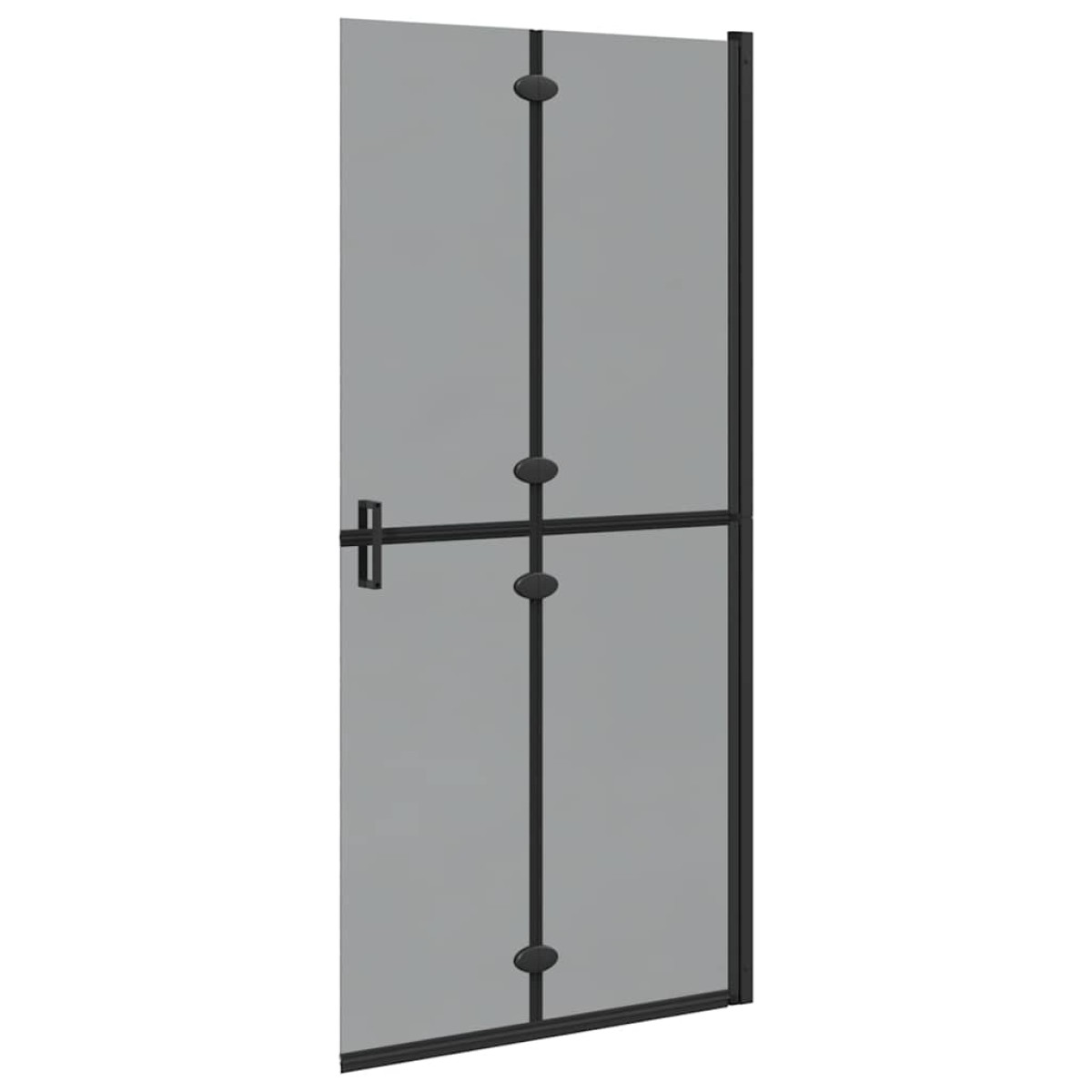 vidaXL Τοίχος Walk-In Ντους Μαύρο 90 x 6.5 x 190 εκ.
