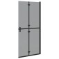 vidaXL Τοίχος Walk-In Ντους Μαύρο 90 x 6.5 x 190 εκ.