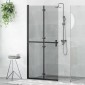 vidaXL Τοίχος Walk-In Ντους Μαύρο 90 x 6.5 x 190 εκ.
