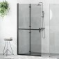 vidaXL Τοίχος Walk-In Ντους Μαύρο 100 x 6,5 x 190 εκ.