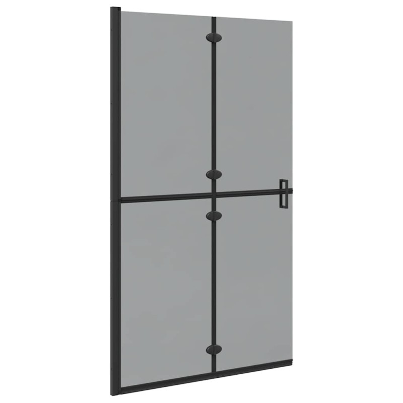 vidaXL Τοίχος Walk-In Ντους Μαύρο 110 x 6,5 x 190 εκ.