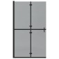 vidaXL Τοίχος Walk-In Ντους Μαύρο 110 x 6,5 x 190 εκ.